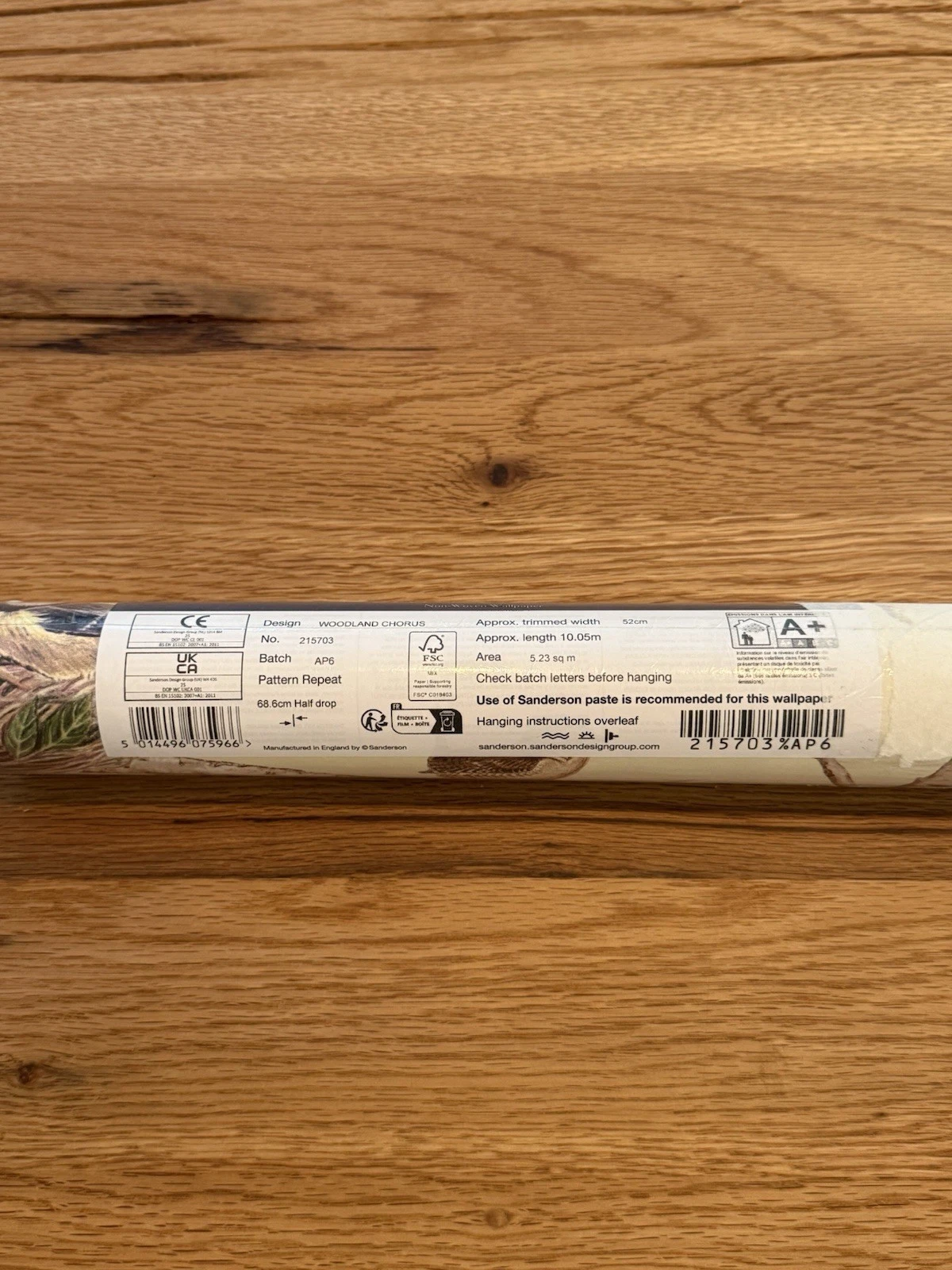Sanderson Arboretum Woodland Chorus Cream Multi 215703 Batch AP6 - Brand New 3