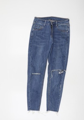 YOYRSC Skinny Jeans Damen blau distressed Größe 27