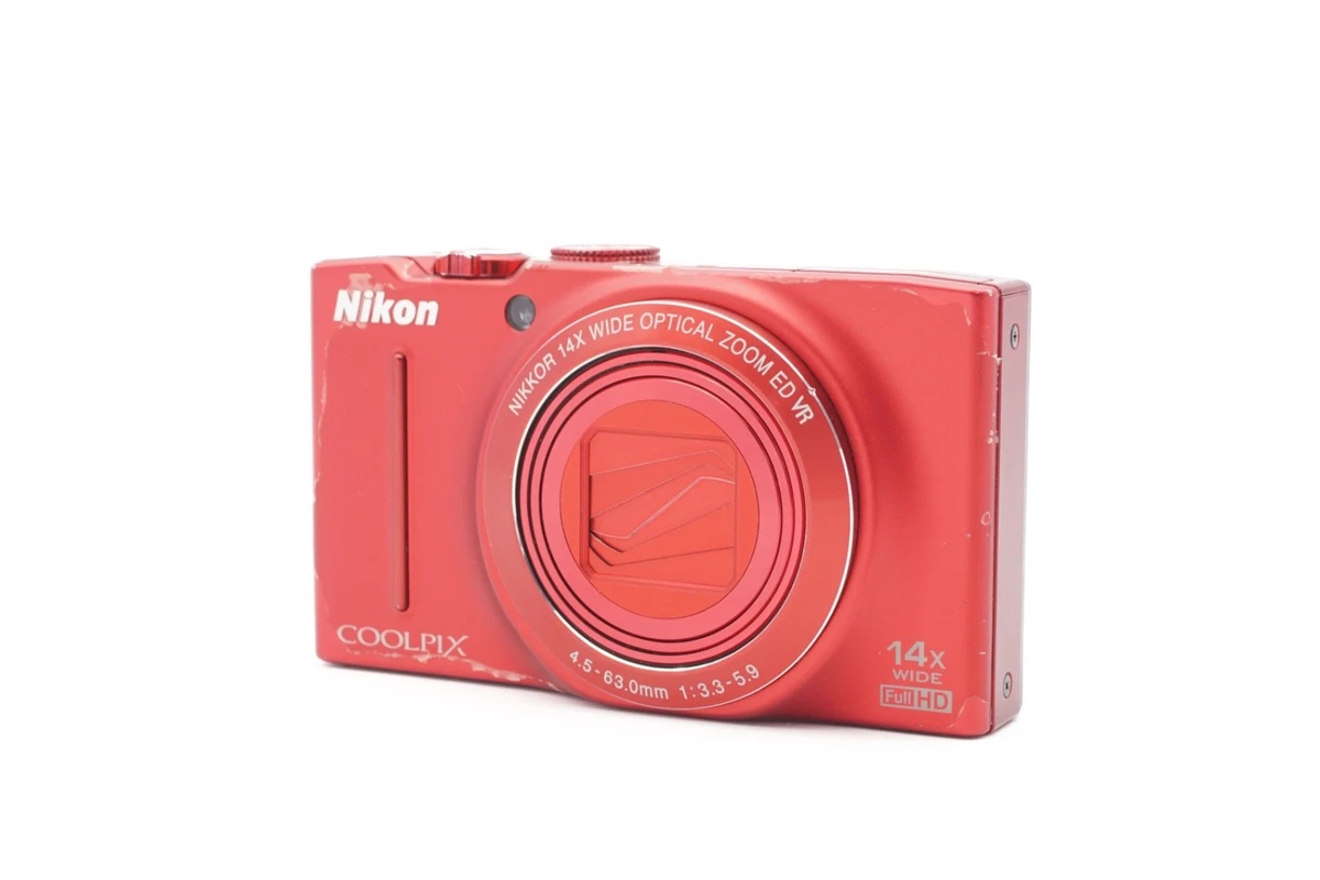 Nikon COOLPIX S8200 レッド　ケース付 ニコン Nikon COOLPIX S8200 レッド 赤 デジカメ 付属品