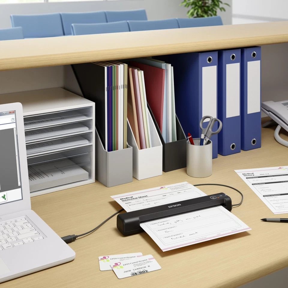 Epson Workforce ES-50 Ultra Portable A4 Document Scanner USB 3.0,... - Image 2 of 4