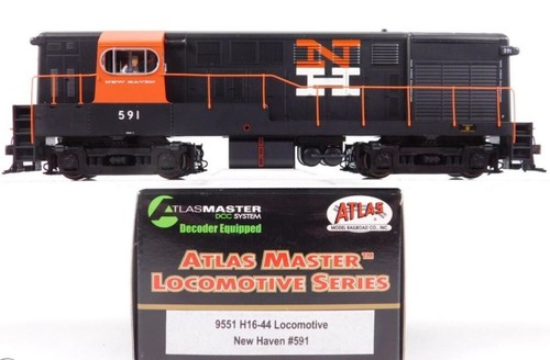 Locomotora diésel Atlas 9551 escala HO New Haven H16-44 #591 EX/caja | Condition: Used