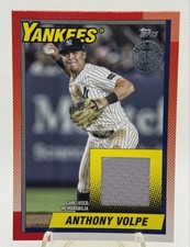 2025 Topps Update Series 1990 Topps Anthony Volpe GU Relic Yankees
