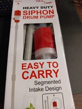 TRDRUM40 BPA-Free Compact Manual Fuel Pump Heavy Duty Portable 55 Gal Drum Pump