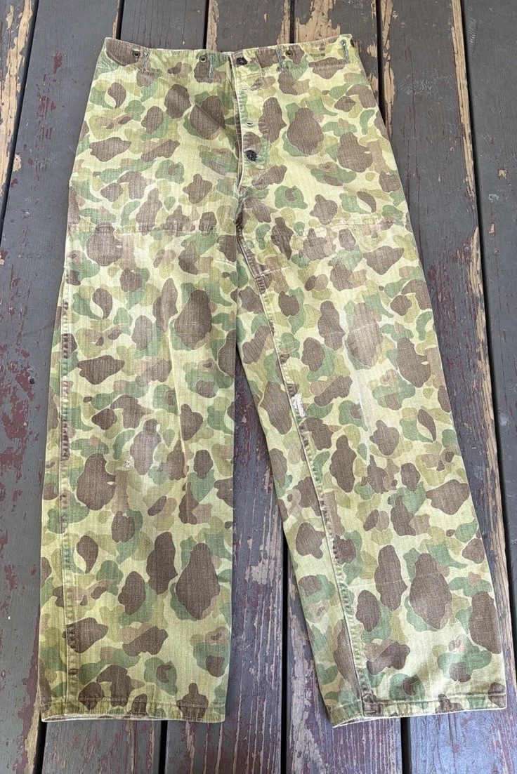 40s USMC【ウールギャバンジン　wool trousers レア】 貴重 40s USMC 米軍実物 FIELD TROUSERS WOOL 米軍実物 M-43 ウール