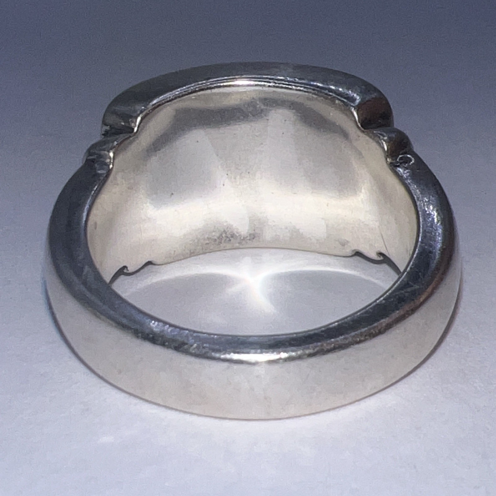 Floral Design Solid Sterling Silver Ring Size 10.… - image 4