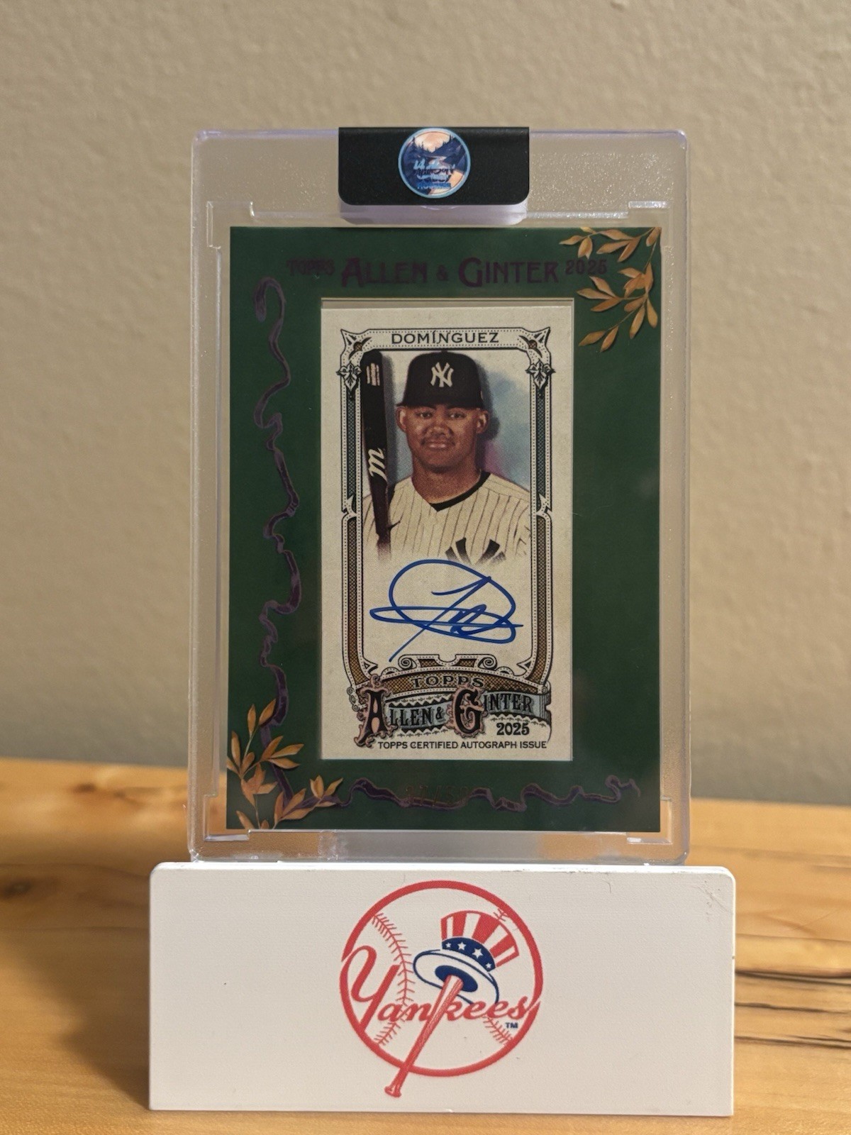 2024 Topps Allen & Ginter Autographs Jasson Dominguez #MA-JD Blue Frame Mini /50