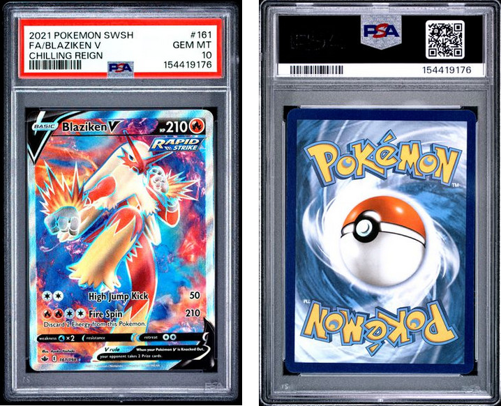 Blaziken #161 Full Art - Chilling Reign - PSA 10