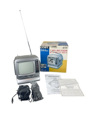 #ad Coby CX TV1 5quot; Analog Portable CRT Television TV with AM FM Radio W Box $55.00