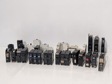 Assorted brands various models circuit breaker lot, 1P/2P/3P 10  50A 120/240V