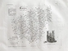 Atlas Map Michel Fils Aine 1850 "Department Of Correze"
