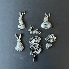 Rabbits | 5" x 8" Silicone Craft Mould | LaBlanche