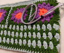 Borsa Borsetta Clutch Pochette Donna Ragazza Tracolla 30x20cm uncinetto Handmade