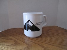 Vintage Computer PC 3M 5 1/4" Diskettes Coffee Cup Computer Supply Advertising