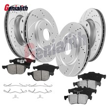 Front & Rear Disc Rotors Ceramic Brake Pads for 2005-2010 2011 2012 2013 Mazda 3