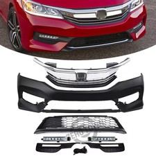 For 2016-2017 Honda Accord Front Bumper Grille Assembly Wo Parking Sensor Holes For 2016-2017 Honda Accord Front Bumper Grille Assembly Wo Parking Sensor Holes
