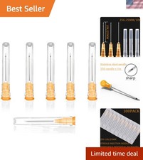 Versatile 100-Pack 25Ga 1Inch Needles for Lab and Craft Use - Easy to Handle