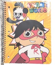 FREE SHIPPING  RYAN'S WORLD. 1 SUBJECT NOTEBOOK; 50 WIDE RULED SHEETS.