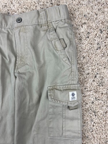 GAP Kids Boys Size 6 Stretch Waist Casual Church Pants Beige Cargo Bottoms - Picture 4 of 9