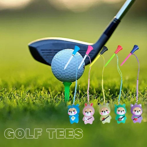 Golf Rubber Tees With Flashing Light Cartoon Prevent loss Golf Holder, Ball A0L5 - Picture 13 of 15