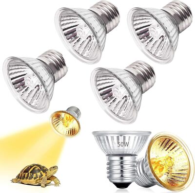 4PCS Schildkröten Wärmelampe Reptilien Terrarium Lampe UVA UVB 25W/50W/75W DE 
