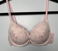Vintage Victoria  s Secret Bra Pink Lace 36B