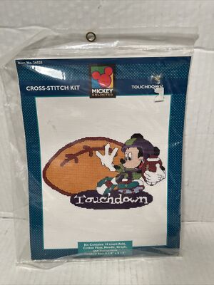Mickey Unlimited Cross Stitch 36025 Touchdown Football NEW