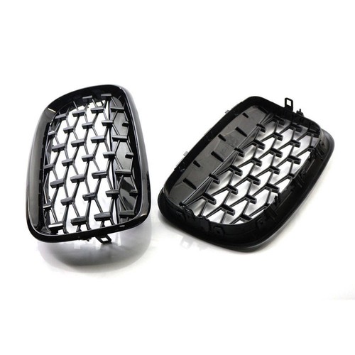 Diamond Front Grill Kidney Grille Chrome&Black For BMW X5 E70 X6 E71 2007-2013 w - Picture 7 of 8