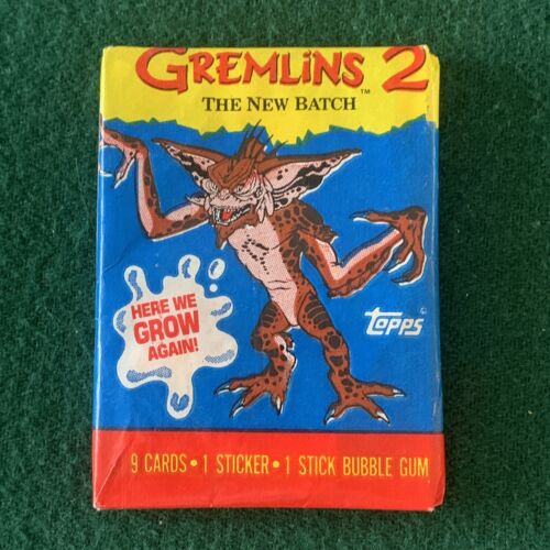 1990 Topps GREMLINS 2 Movie Trading Cards SEALED Wax Gum Pack - 第 1/2 張圖片