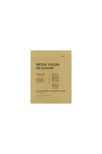 Robert E. Lewis Middle English Dictionary (Poche) Middle English ...