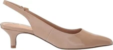 Bella Vita Women's Scarlett II Patent Kitten-Heel Slingback Pumps, Nude Size 11W