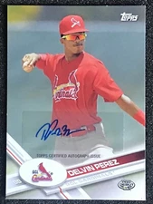 2017 Topps Pro Debut RC AUTO DELVIN PEREZ #67 INTL FREE AGENT CARDINALS PHENOM 