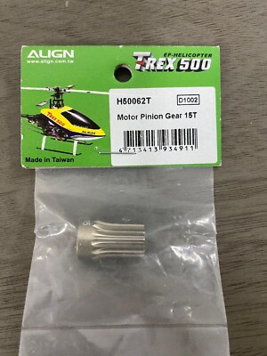 ALIGN T-REX 500 H50062T MOTOR PINION GEAR 15T