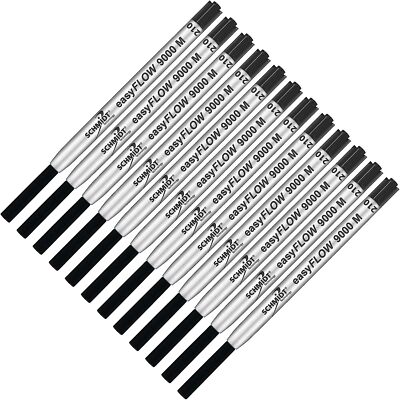 Imprinted Schmidt easyFLOW9000 Ballpoint Refill-Black, Medium Tip 1.0mm- 12 Pack