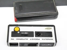 Vintage Minolta Pocket Autopak 70 110 Film Camera With Case Not Tested