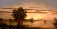 Martin Johnson Heade - Florida Sunrise Giclee Fine Art Print on Canvas Wall 48"