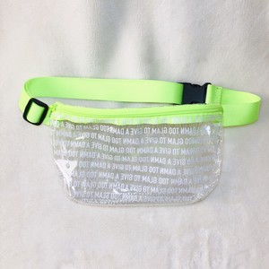 clear neon green fanny pack