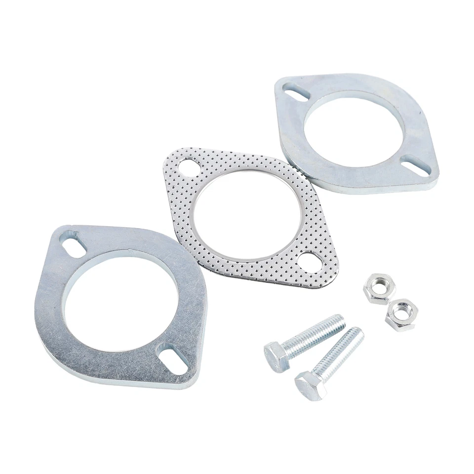 2 Steel Flanges 2.5" Inch 64mm For Pipe Exhaust Repair Joint Flange & Bolts S11 - Image 4 of 4