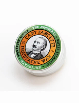 Captain Fawcett Fawcetts Maharajah Moustache Wax Mens Gentlemens 15ml Tin