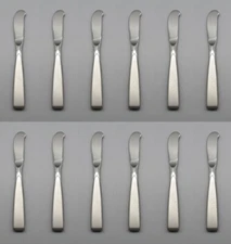 Oneida Stainless Flatware - STILETTO - Butter Spreaders - Set of Twelve USA Made