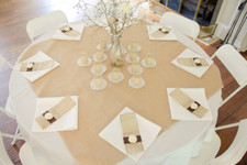 100 Jute Burlap Overlay 72  72 Burlap Tablecloths - Hem or With Fringe