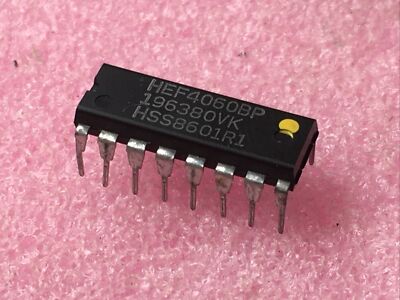HEF4060BP ,14-stage ripple-carry binary counter, 40 to 85°C, DIP-16