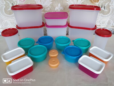 T43 Set Set Tupperware NEU 18-teilig Mehrzweck Kühl-Gefrierkombination Brotdose