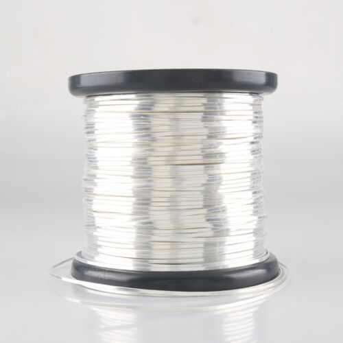 Línea de cable de altavoz de audio de alta fidelidad 1M 18AWG 5N plata sólida pura cable plano PTFE - Imagen 2 de 12