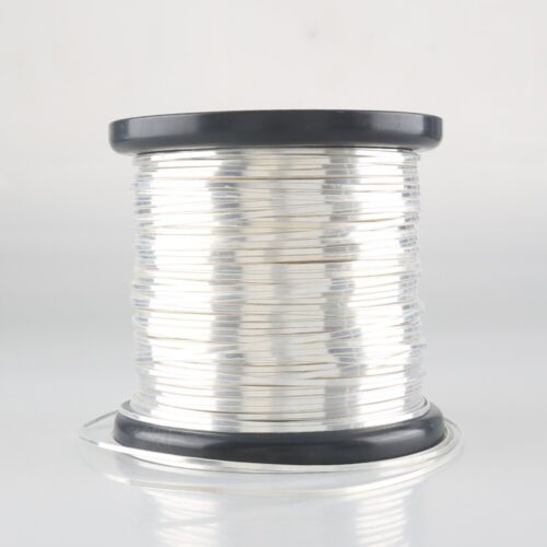 10M Flat Pure Solid Silver Line HiFi Audio Speaker Cable FEP Insulated Bulk Wire - Picture 1 of 12