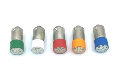 B&S LED-Lampe BA9S 220-240V AC/DC 24V Weiß Rot Grün Gelb Blau