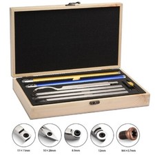 Set of 6 Carbide Woodturning Tools & Handle Wood Lathe Cutting Turning Knife