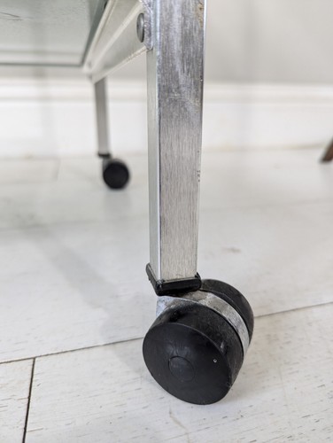 Aluminium Trolley Smoked Glass Console Table Trolley FREE Postage Available - Picture 19 of 20