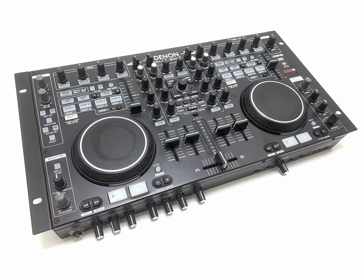 Denon DN-MC6000 Mixer 4 Deck Dj Controller USB Work With Original Case Good Look
