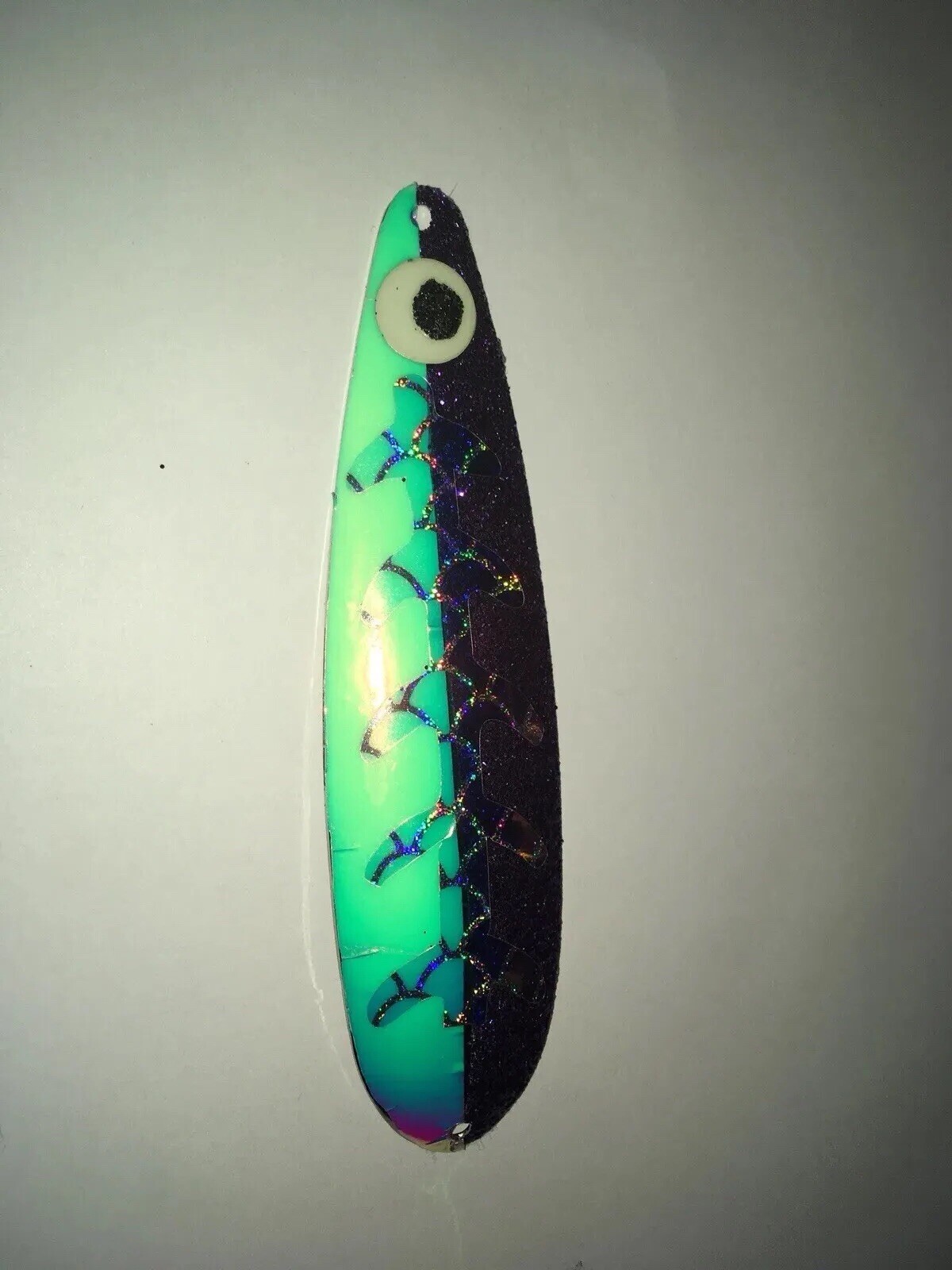 High Percentage Salmon Trolling Spoon With Hyper Vis Tape Not Paint 4 3/4”