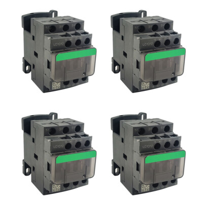 4PCS TeSys Deca LC1D12E7 Contactor 48V coil AC 12A 3P replace Schneider LC1D12E7